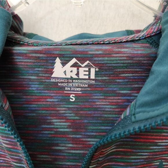 REI multicolored 1/2 zip hoodie pullover - Picture 6 of 10